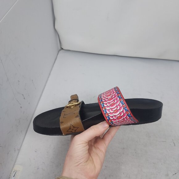 Louis Vuitton Bom Dia Kyoto Monogram Slide Sandal - Picture 11 of 15